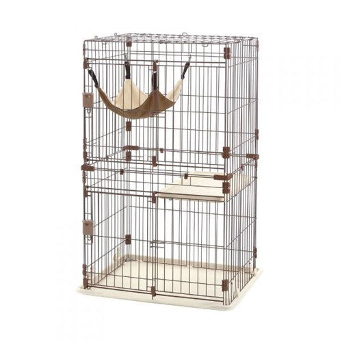 Richell Comfortable Cat Cage-S (Brown)