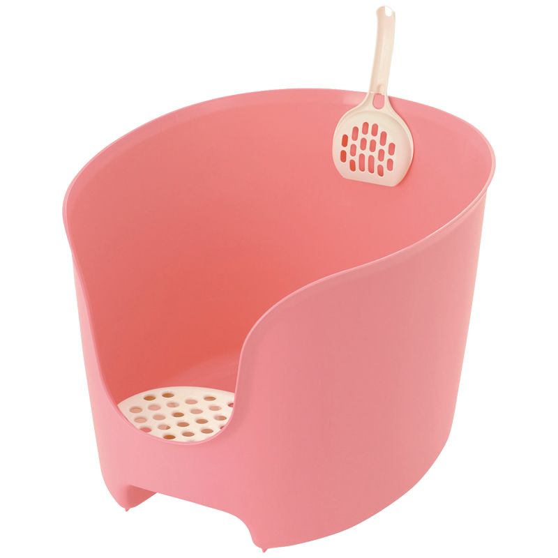 Liqier Lapule High Back Cat Litter Box (Coral Pink)